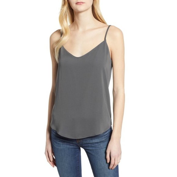 J. Crew Tops - New J Crew Women's Gray Color V-neck Camisole 00